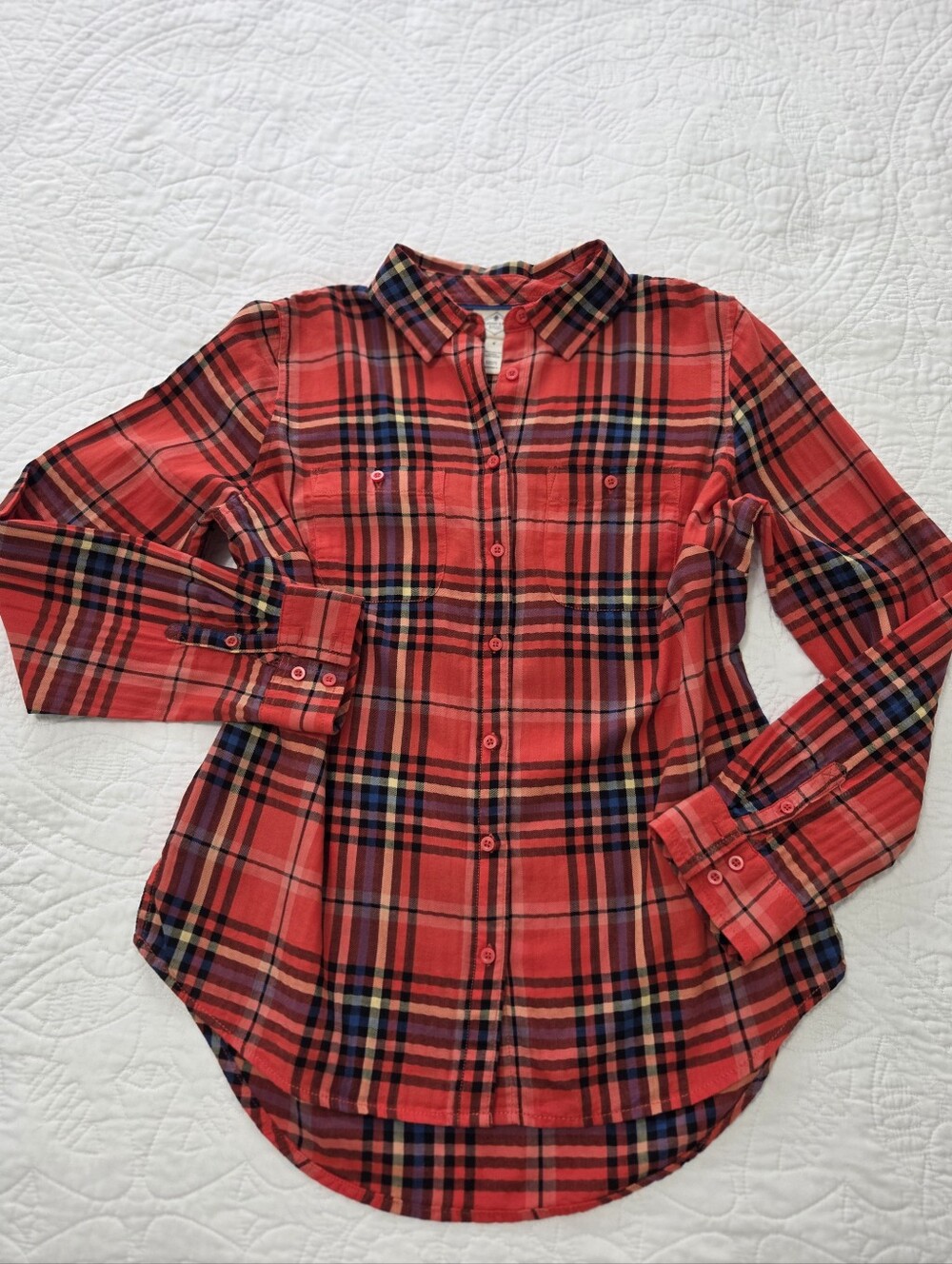St.Johns Bay Plaid Button Down Shirt.